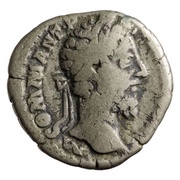 Denarius - Commodus MIN VICT P M TR P XIII COS V DES VI; Minerva obverse image