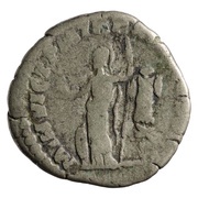 Denarius - Commodus MIN VICT P M TR P XIII COS V DES VI; Minerva, Rome, 189 reverse image