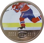 50 Cents - Elizabeth II Montreal Canadiens, Canada, 2009 reverse image