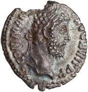 Denarius - Commodus TEMP FELIC P M TR P XV COS VI obverse image