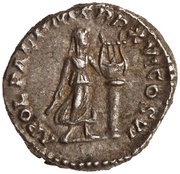 Denarius - Commodus APOL PAL P M TR P XVI COS VI; Apollo, Rome, 190 reverse image