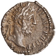 Denarius - Commodus FIDEI COH P M TR P XVI COS VI; Fides obverse image