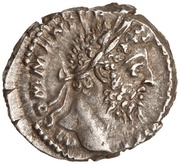 Denarius - Commodus MIN AVG P M TR P XVI COS VI; Minerva obverse image