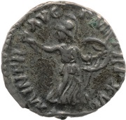 Denarius - Commodus MINER AVG P M TR P XVI; Minerva, Rome, 190 reverse image