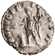Denarius - Commodus GEN AVG FELIC COS VI; Genius, Rome, 190-191 reverse image