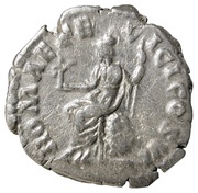 Denarius - Commodus ROMAE FELICI COS VI; Roma and Victory, Rome, 190-191 reverse image