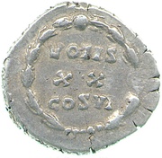 Denarius - Commodus VOTIS XX COS VI, Rome, 190-191 reverse image