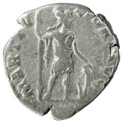 Denarius - Commodus MARTI VLTORI AVG; Mars, Rome, 191-192 reverse image