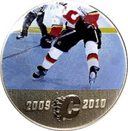 50 Cents - Elizabeth II Calgary Flames, Canada, 2009 reverse image