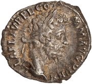 Denarius - Commodus P M TR P XVII IMP VIII COS VII P P; Victory obverse image