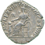 Denarius - Commodus P M TR P XVIII IMP VIII COS VII P P; Pietas, Rome, 192 reverse image