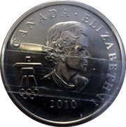 50 Cents - Elizabeth II Quatchi; Ice Hockey; 2/12 obverse image