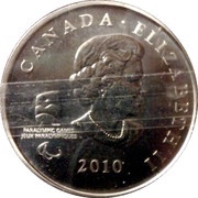 50 Cents - Elizabeth II Sumi Ice-Sledge Hockey; 3/12 obverse image