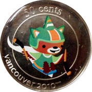 50 Cents - Elizabeth II Sumi Ice-Sledge Hockey; 3/12, Canada, 2010 reverse image