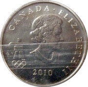 50 Cents - Elizabeth II Miga and Quatchi Figure-Skating; 4/12 obverse image