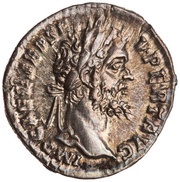 Denarius - Septimius Severus VICT AVG TR P COS; Victory obverse image