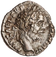 Denarius - Septimius Severus VIRT AVG TR P COS; Virtus obverse image