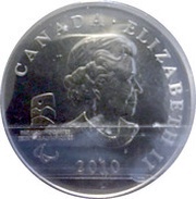 50 Cents - Elizabeth II Sumi; Para-Alpine Skiing obverse image