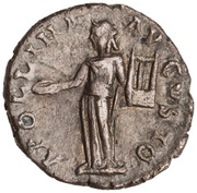 Denarius - Septimius Severus APOLLINI AVGVSTO; Apollo, Rome, 193-195 reverse image