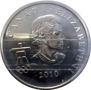 50 Cents - Elizabeth II Quatchi; Snowboard obverse image
