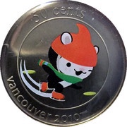 50 Cents - Elizabeth II Miga; Speed Skating, Canada, 2010 reverse image