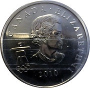 50 Cents - Elizabeth II Miga; Ice Hockey; 1/12 obverse image