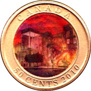50 Cents - Elizabeth II Daspletosaurus reverse image