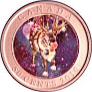 50 Cents - Elizabeth II Christmas reverse image
