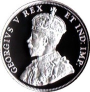 50 Cents In the name of George V; Dollar centennial obverse image