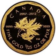 50 Cents - Elizabeth II Fractional Gold Set, Canada, 2012 reverse image