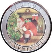 50 Cents - Elizabeth II Santa’s Magical Visit, Canada, 2012 reverse image