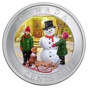 50 Cents - Elizabeth II Snowman, Canada, 2013 reverse image
