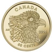 50 Cents - Elizabeth II Osprey, Canada, 2014 reverse image