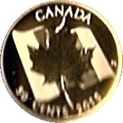 50 Cents - Elizabeth II Maple Leaf, Canada, 2015 reverse image
