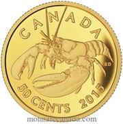 50 Cents - Elizabeth II Lobster, Canada, 2015 reverse image