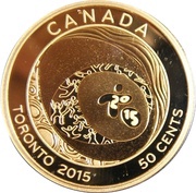 50 Cents - Elizabeth II Celebrating Excellence, Canada, 2015 reverse image