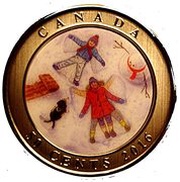 50 Cents - Elizabeth II Snow Angels, Canada, 2016 reverse image