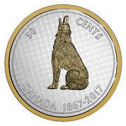 50 Cents - Elizabeth II Le loup, Canada, 2017 reverse image