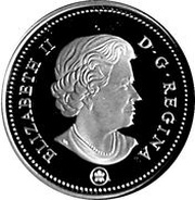 50 Cents - Elizabeth II Canada 150 Logo; silver obverse image