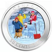 50 Cents - Elizabeth II 3D Snowball Fight, Canada, 2018 reverse image