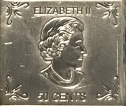50 Cents - Elizabeth II Maple Flex Bar obverse image