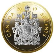 50 Cents - Elizabeth II Coat of Arms of Canada, Canada, 2019 reverse image