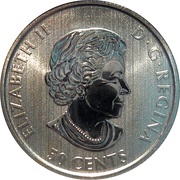 50 Cents - Elizabeth II Copper Redhorse obverse image