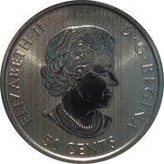 50 Cents - Elizabeth II Vancouver Island Marmot obverse image