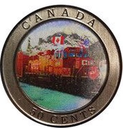 50 Cents - Elizabeth II CP Holiday Train, Canada, 2022 reverse image