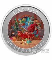 50 Cents - Elizabeth II Santa's Sleigh, Canada, 2022 reverse image