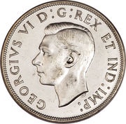 1 Dollar - George VI with IND:IMP: obverse image