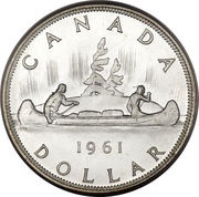 1 Dollar - Elizabeth II 1st portrait, Canada, 1953-1963 reverse image