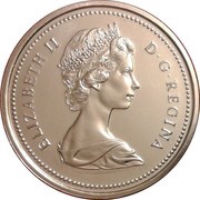 1 Dollar - Elizabeth II 2nd portrait; large portrait obverse image