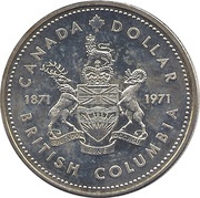 1 Dollar - Elizabeth II British Columbia reverse image
